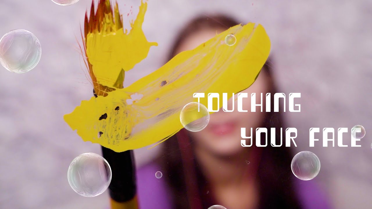 Bubble and scribbling on Face ASMR [NO TALKING] suna asmr