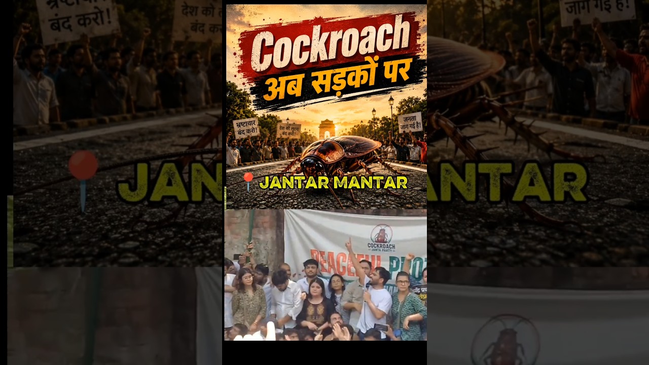 Cockroach Janta Party Protest|| Cockroach andolan #cockroach #cjp #ytshorts