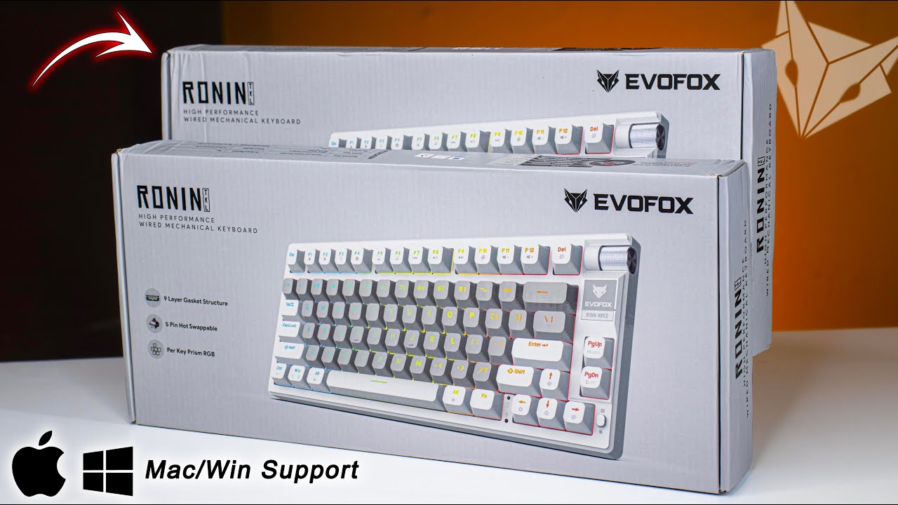 Evofox RONiN Best Mechanical Gaming Keyboard with Mac Support [ Fully customisable ] ￼₹2299 Only ⌨️👌