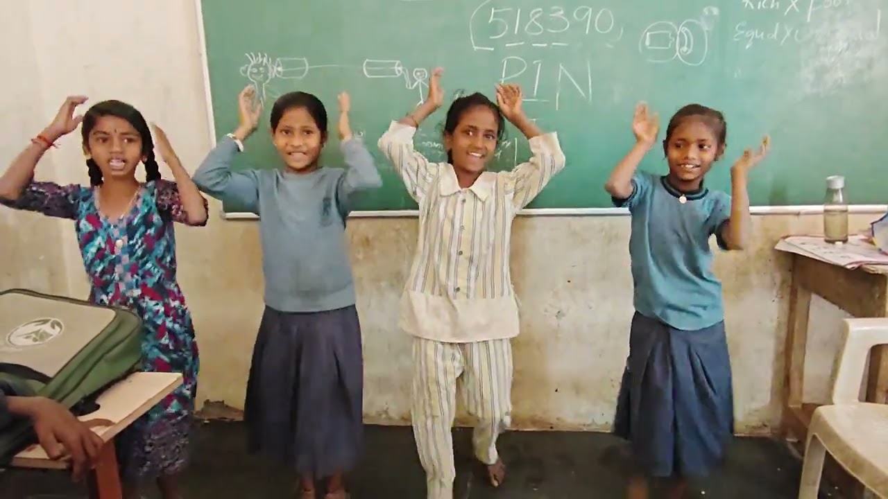 ఏరువాక పాట..✨🌧️4thclassGirls#school 