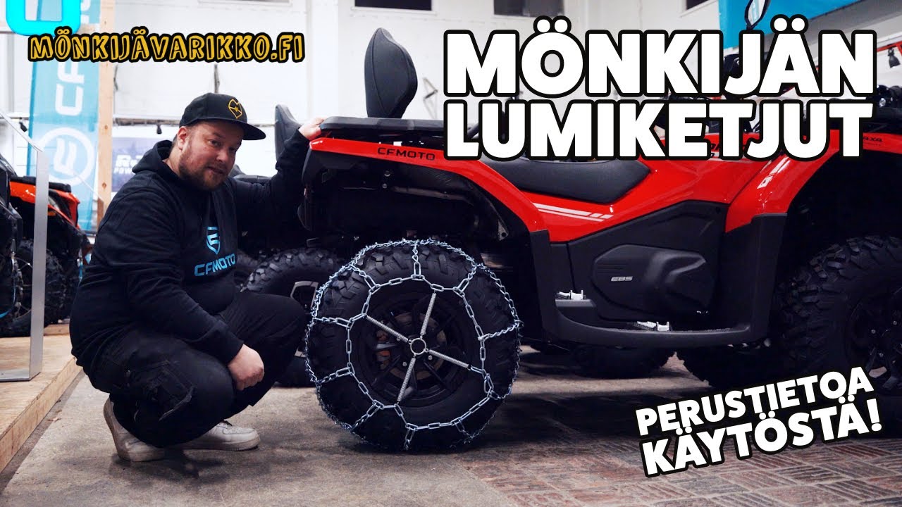 Mönkijän lumiketjut! - Perustietoa lumiketjujen käyttämisestä!