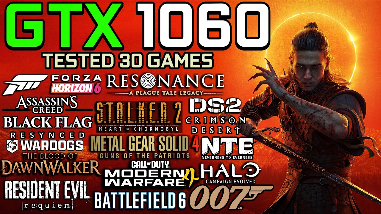 GTX 1060 6GB in late 2026 - Test in 30 Games (Gaming Test in 2026)