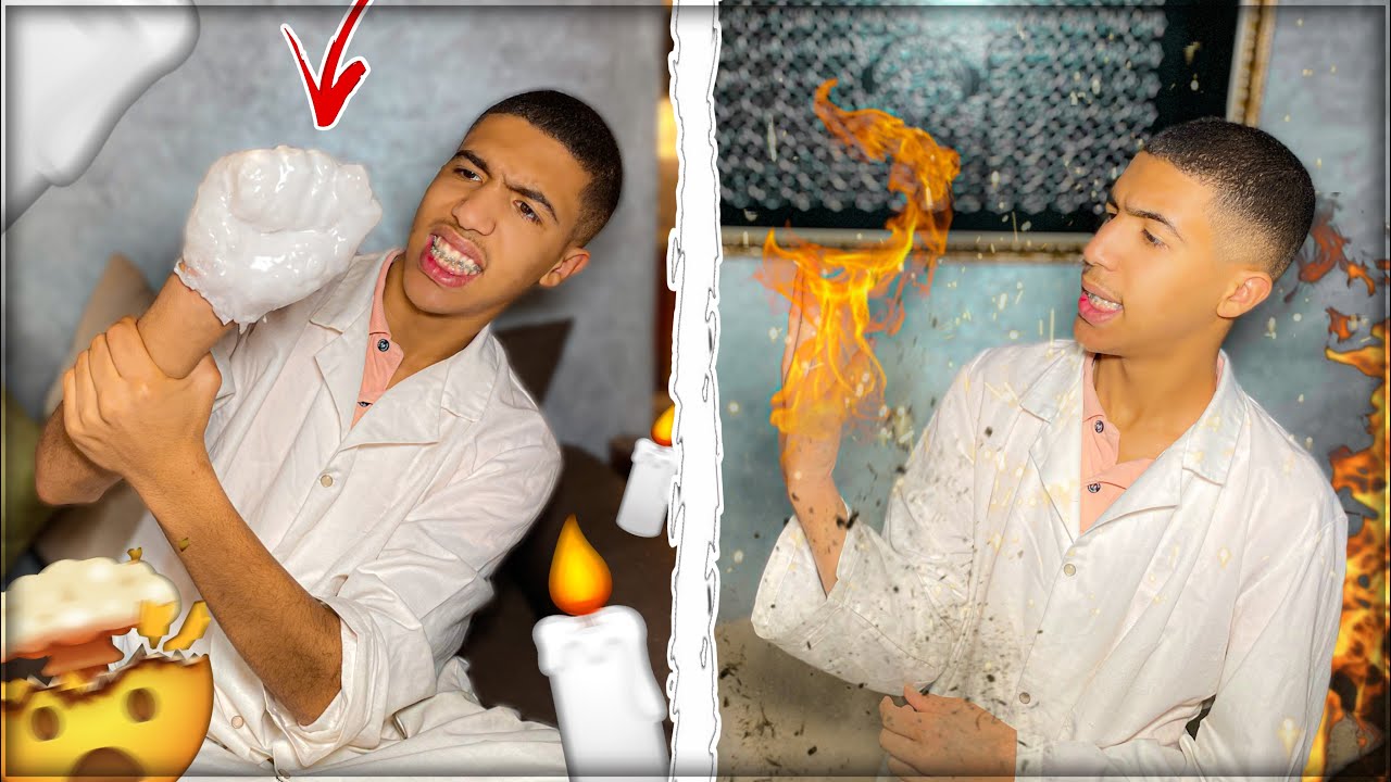 أخطر التجارب العلمية بالشمع!! يدي تجمدت بالشمع🕯🤯