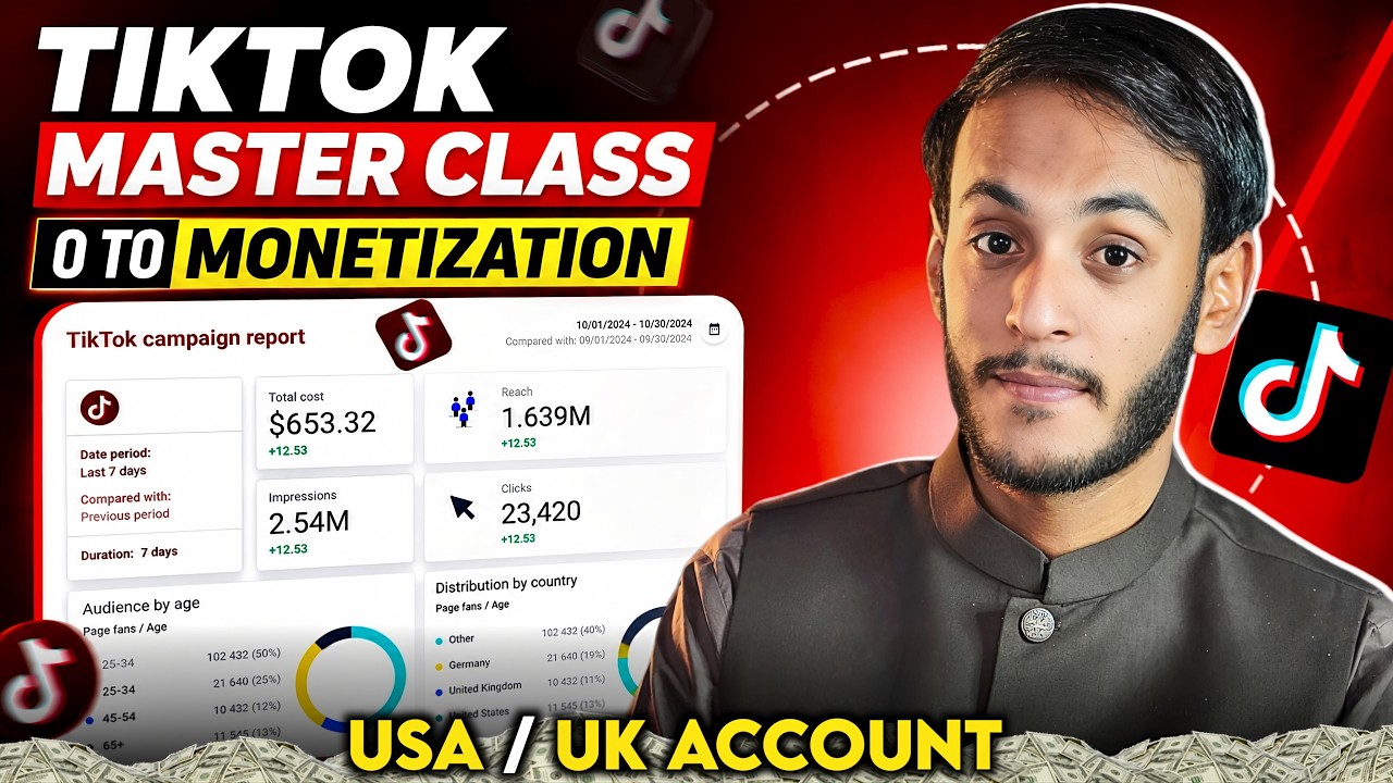 TikTok USA UK Account Masterclass 2026 | From Account Setup To Monetization