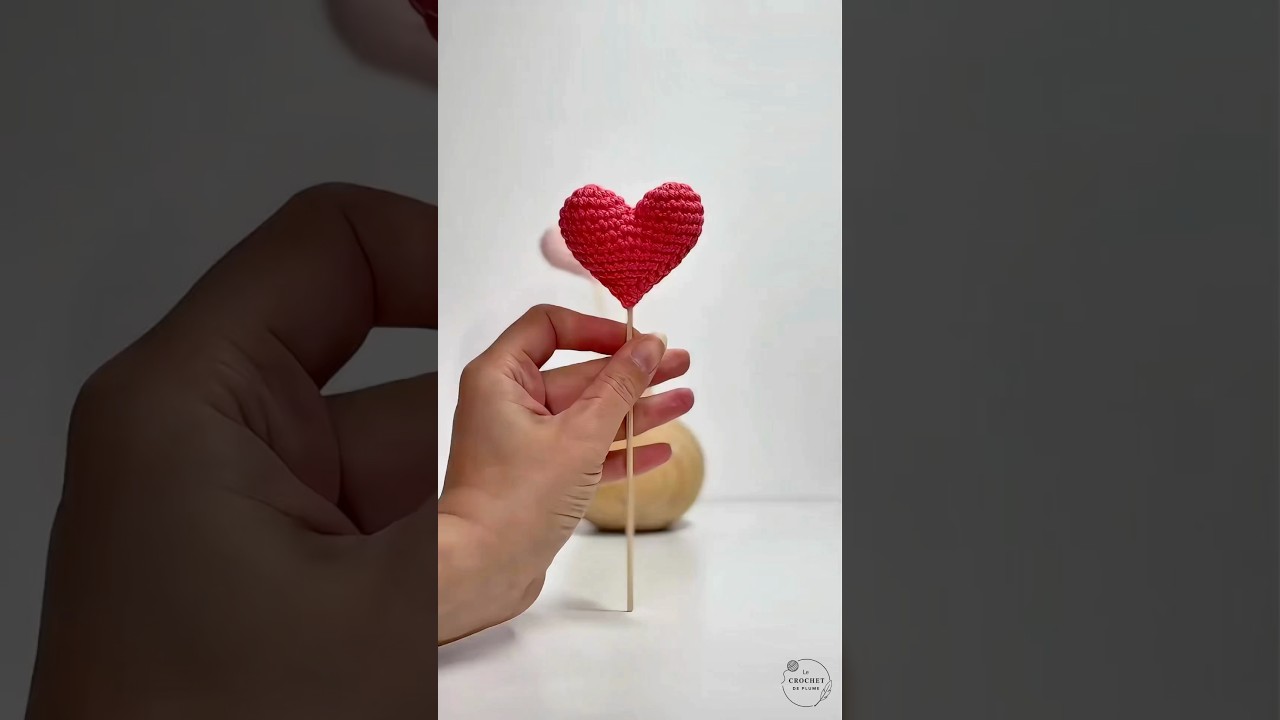 🧶 MOINS 1 heure = 1 c&oelig;ur au crochet ❤️ tuto crochet rapide #crochet