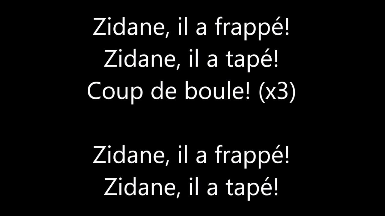Coup de Boule Lyrics