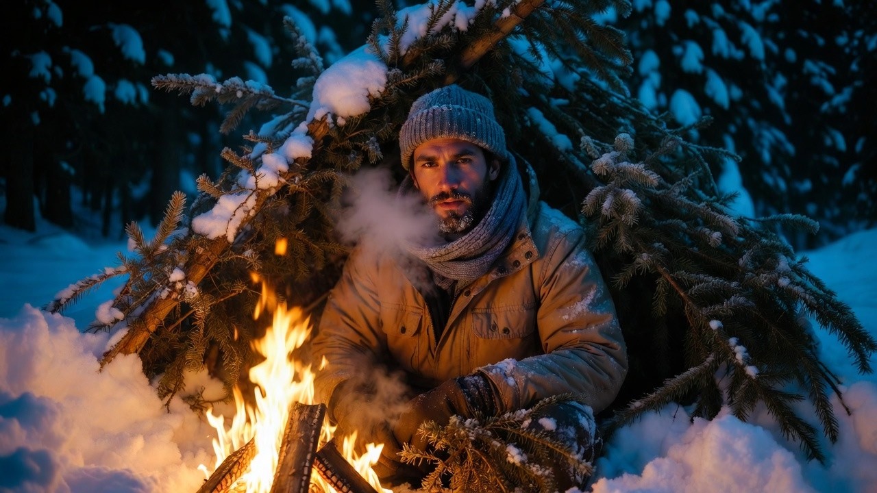 24 timmar ensam i djup sn&ouml; vid -11&deg;C (utmaning utan skydd)