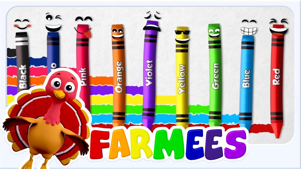 Crayones Color Canción Compilación de rimas infantiles animadas coloridas