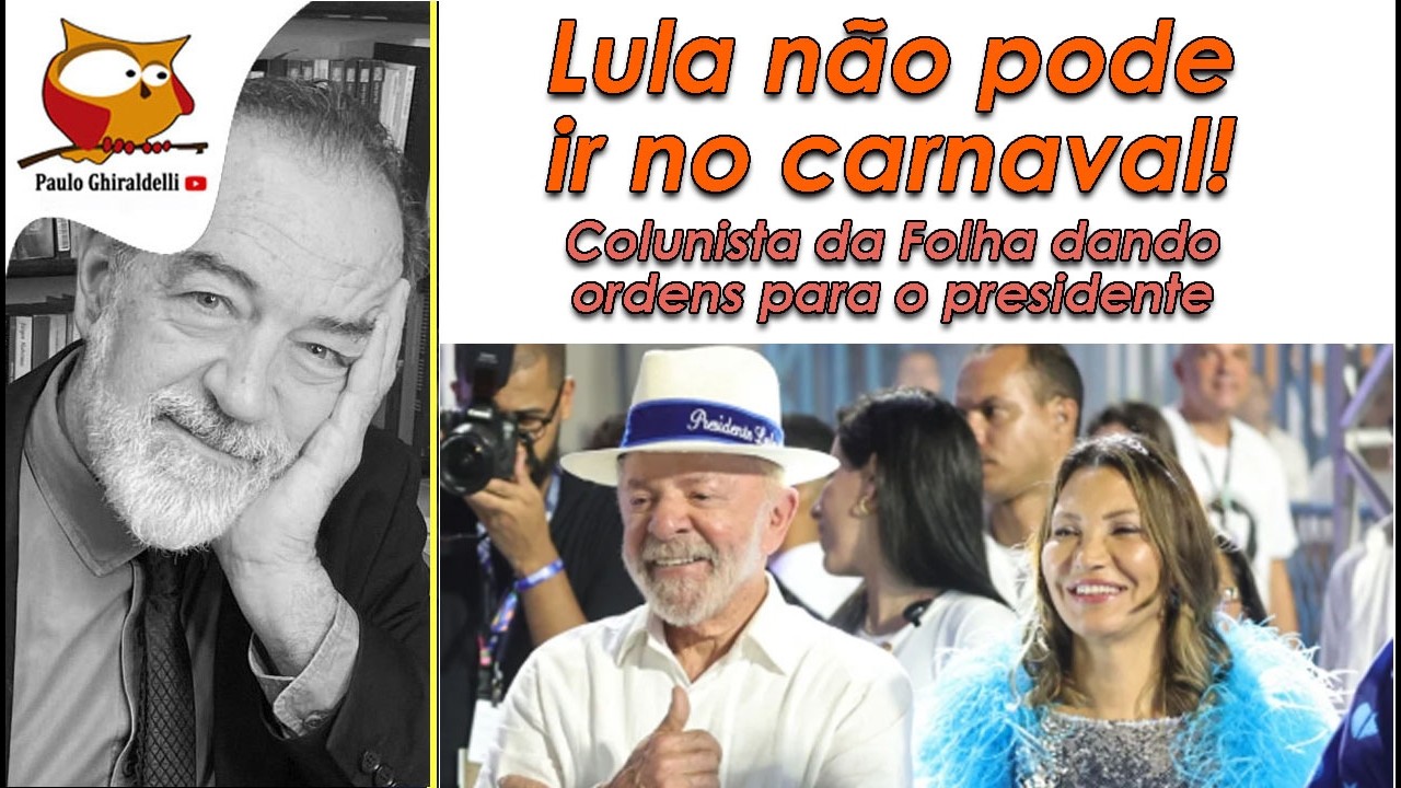 LULA NÃO PODE IR NO CARNAVAL [17 de fevereiro de 2026]