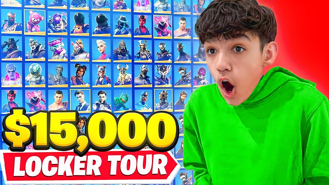 Mini Mamba's $15,000 Fortnite Locker Tour! (OG Rare Skins)