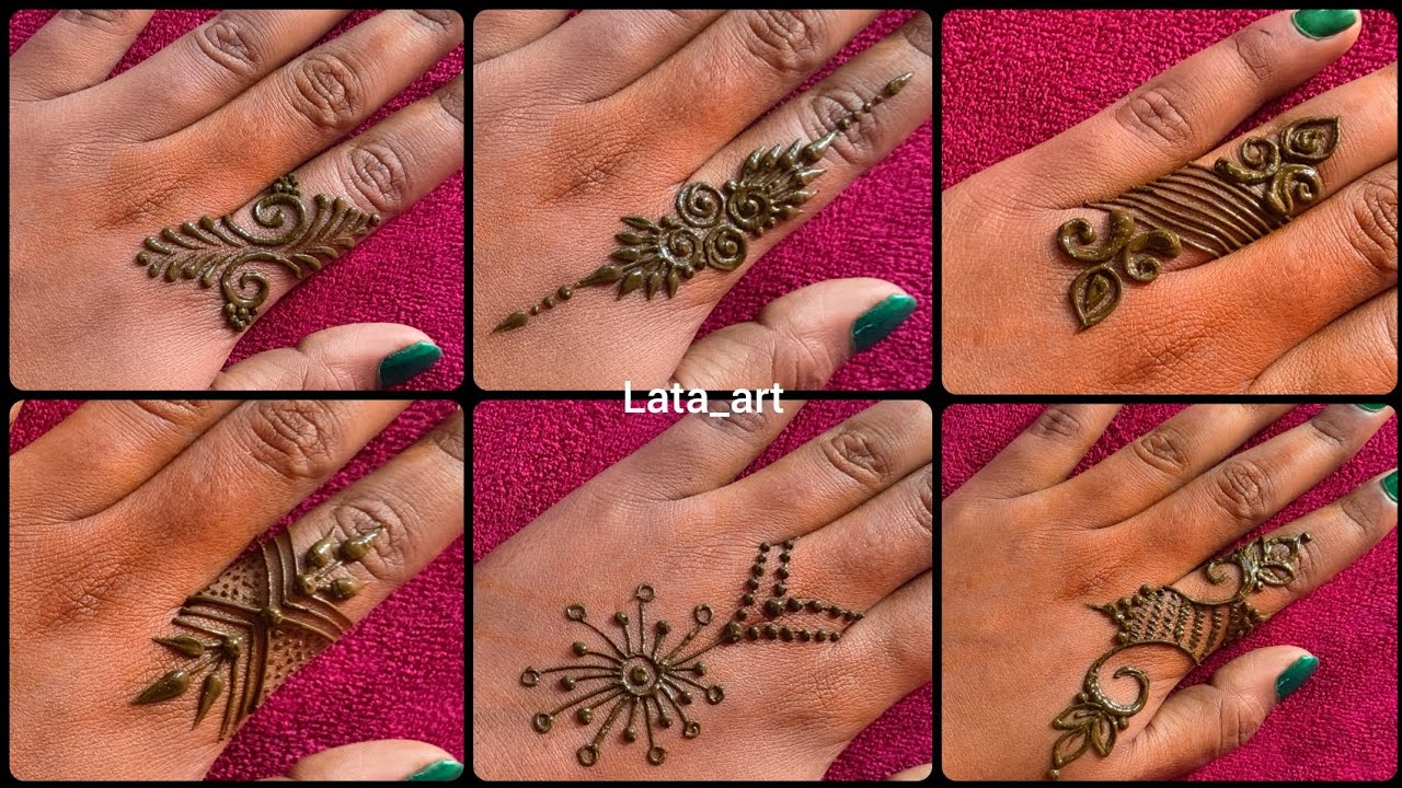 Beautiful ring 💍 mehndi designs / unique finger mehndi design #lataart 