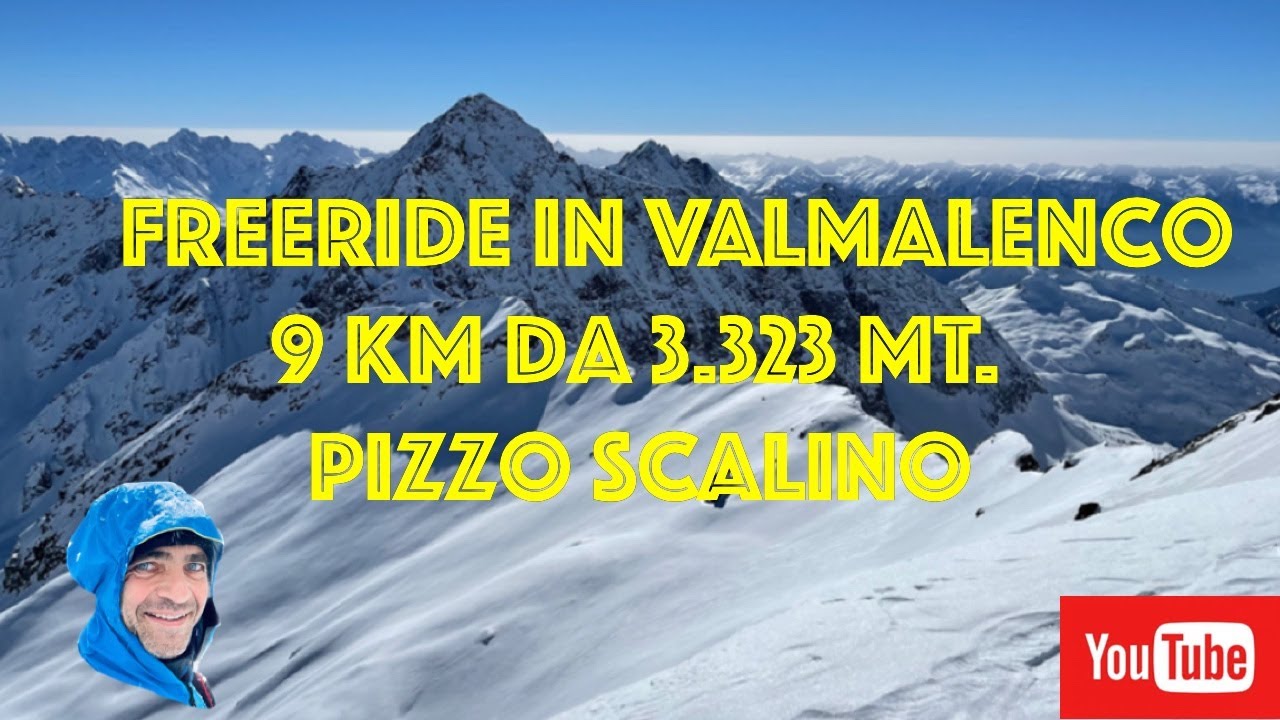 Freeride in Valmalenco 9 km di discesa da 3.323 mt - Pizzo Scalino.