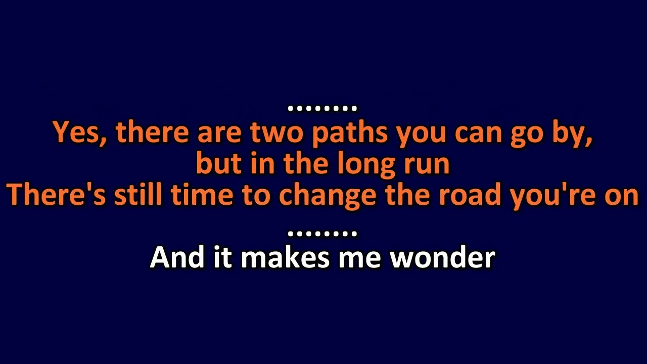 Led Zeppelin - Stairway to Heaven - Karaoke Instrumental Lyrics - ObsKure
