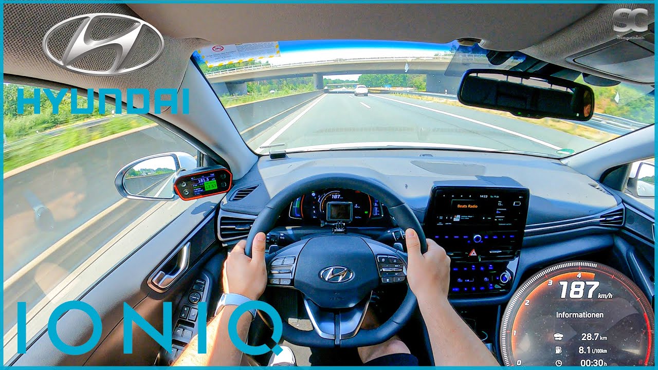 2022 Hyundai Ioniq PHEV - POV Autobahn Top Speed Drive