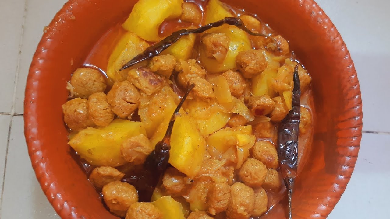 নিরামিষ আলু সয়াবিনের তরকারি ❤️❤️#cooking#পাপিয়ার শখের রান্না এন্ড ব্লগ... 