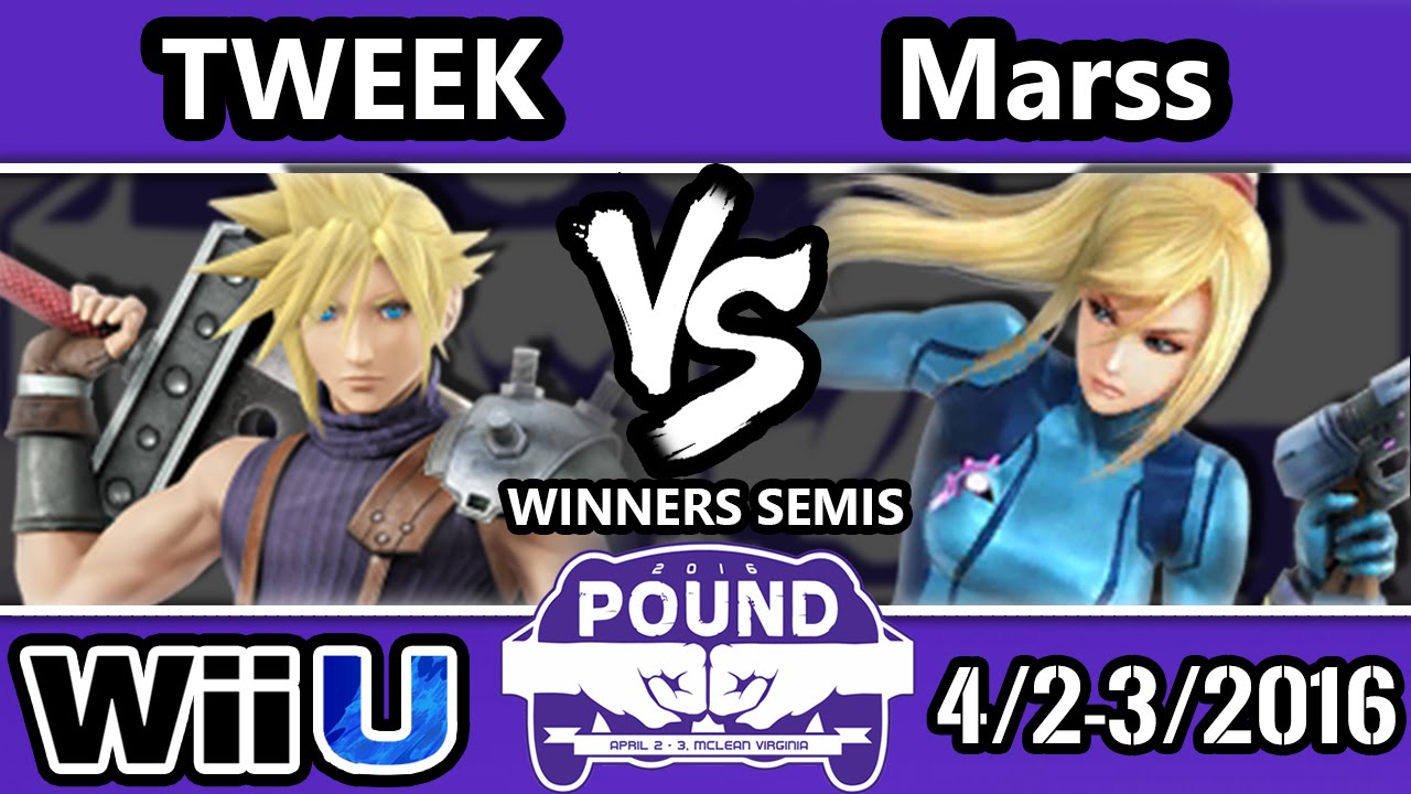 Pound 2016 - Marss (Zero Suit Samus) Vs. Tweek (Cloud) - Winners Semis - Smash Wii U