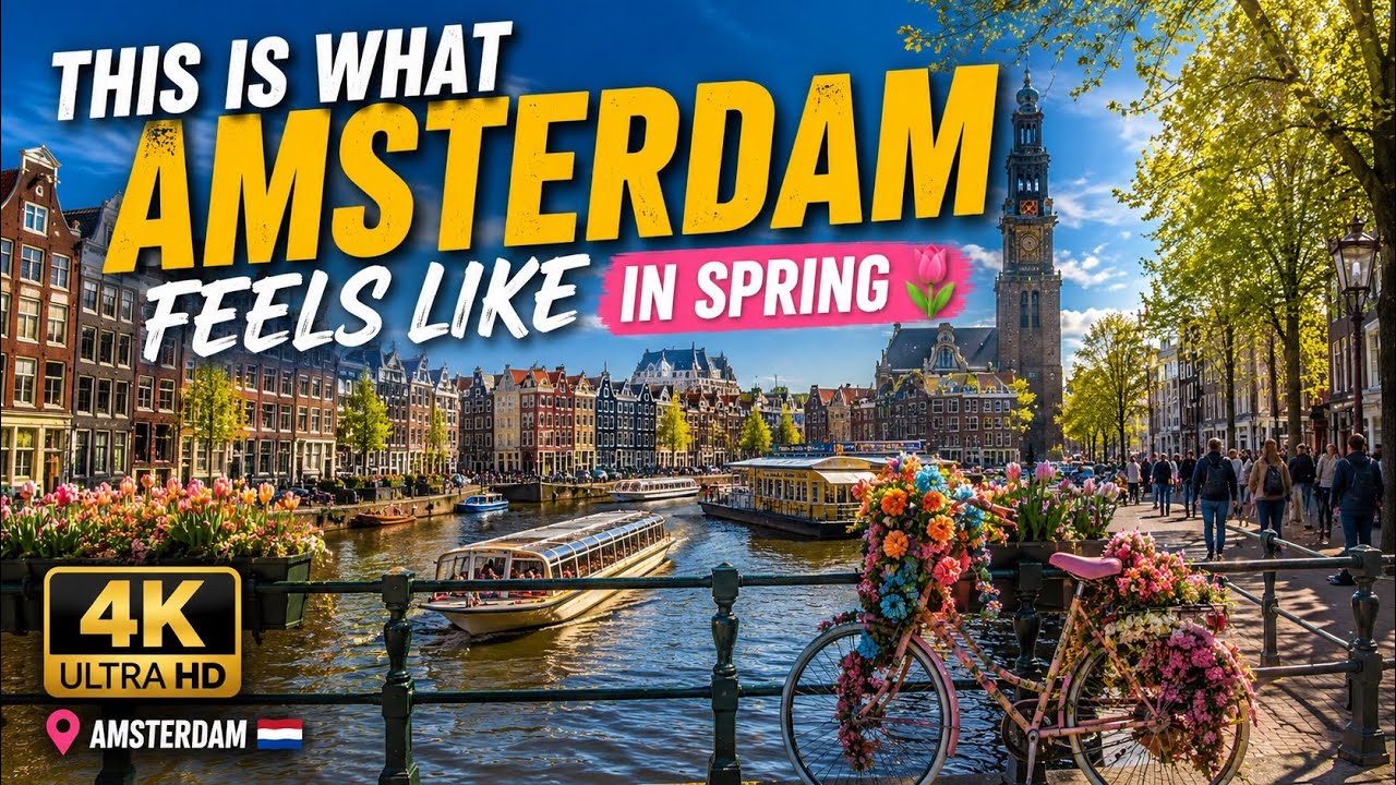 4K Amsterdam Walking Tour | Central Station to Leidseplein | Architecture & Charm