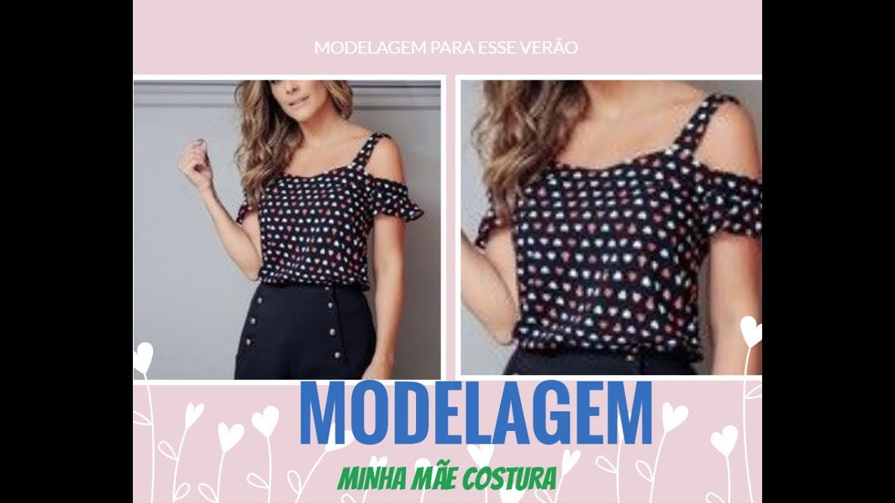 MODELANDO BLUSA COM ALÇA E MANGA COM BABADINHO