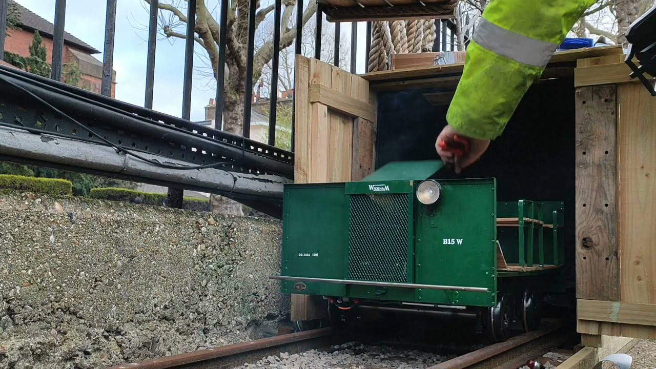 First run of 15inch gauge Wickham trolley