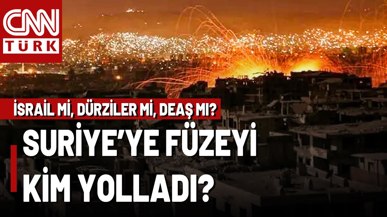 Suriye'nin Başkenti Şam'a F&uuml;zeli Saldırı! Şam'da Patlayan Bombalar Kimin Eseri?