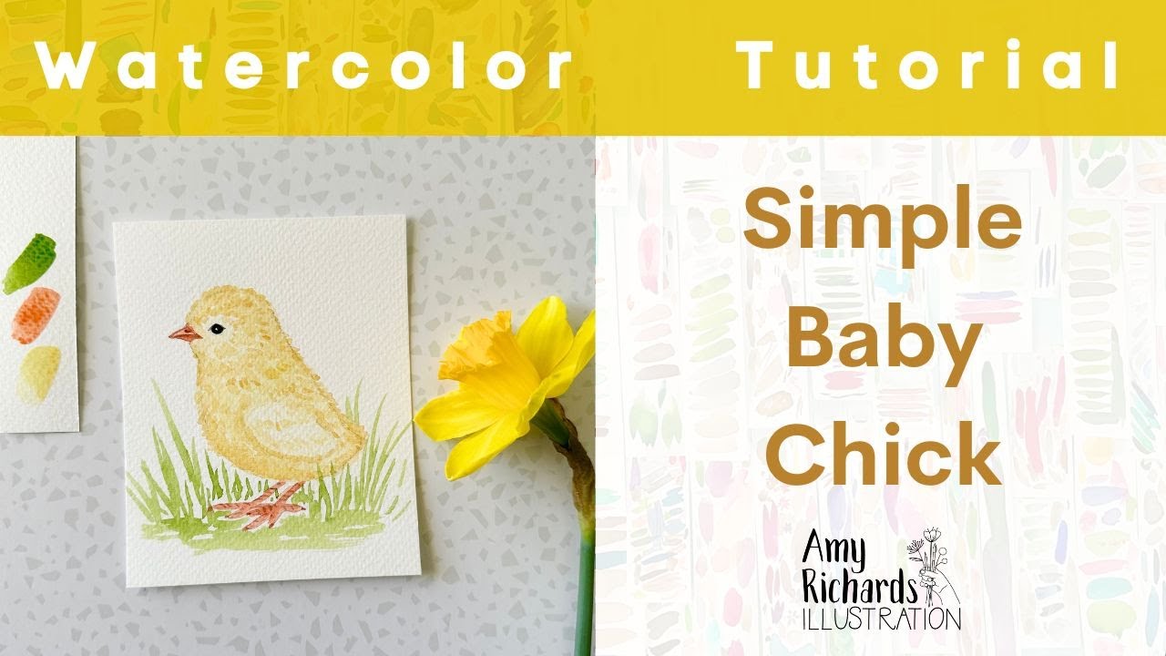 Simple Watercolor Baby Chick