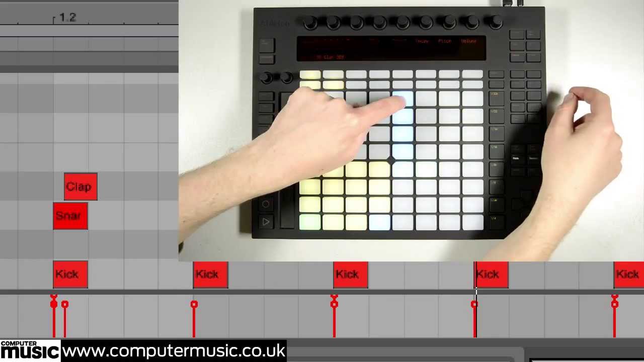 How to step sequence drums with Ableton Push