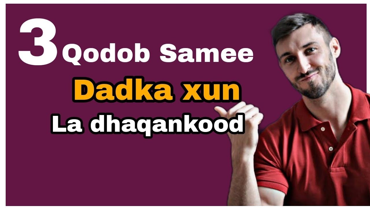 3 Arimood Samee la dhaqanka dadka xun ama dadka Dhaqanka wanaagsan aan lahayn