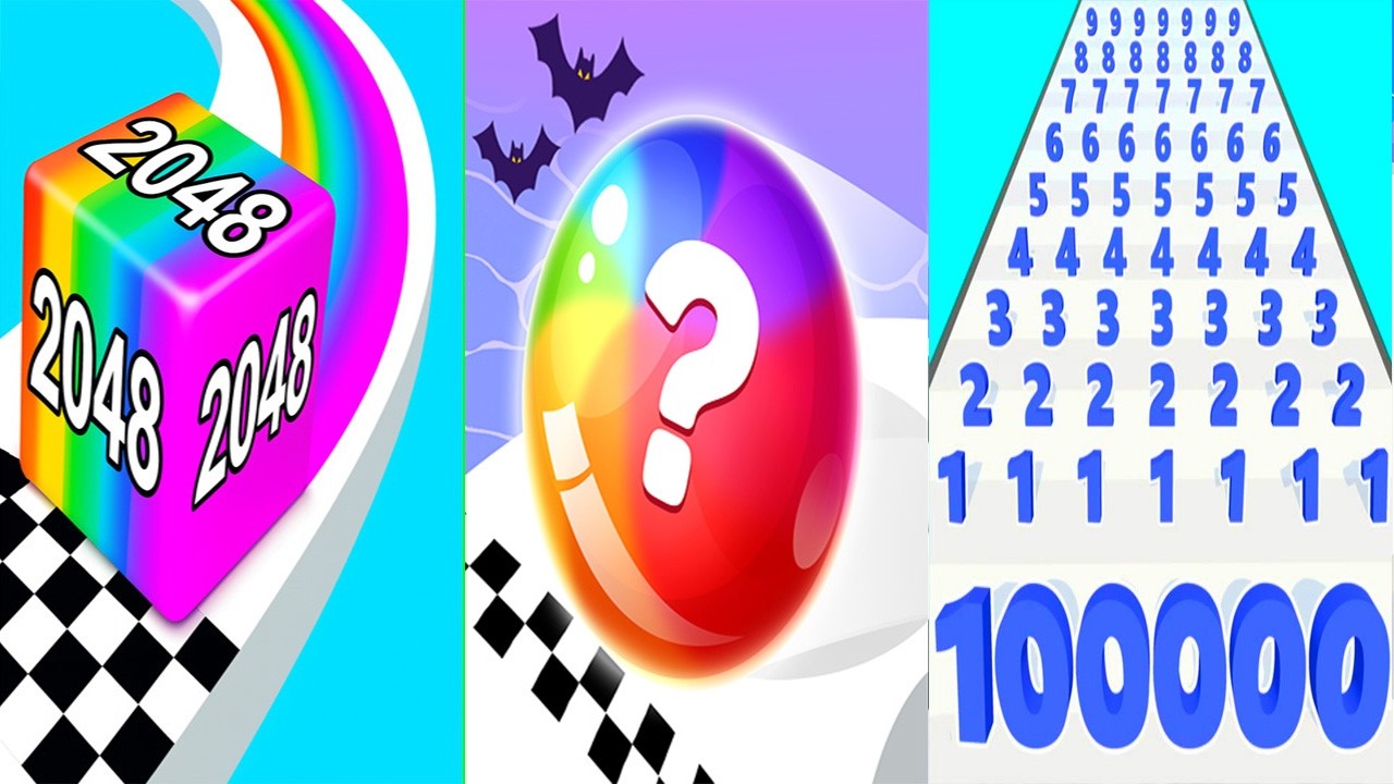 Jelly Run 2048 VS Ball Master VS Number Master - All Levels Gameplay Android iOS Ep 1