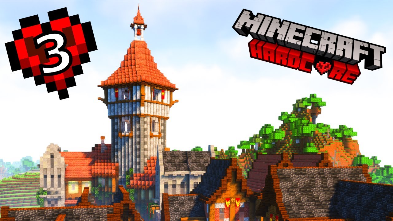 Взлет с массовым прогрессом строительства в хардкорном Minecraft