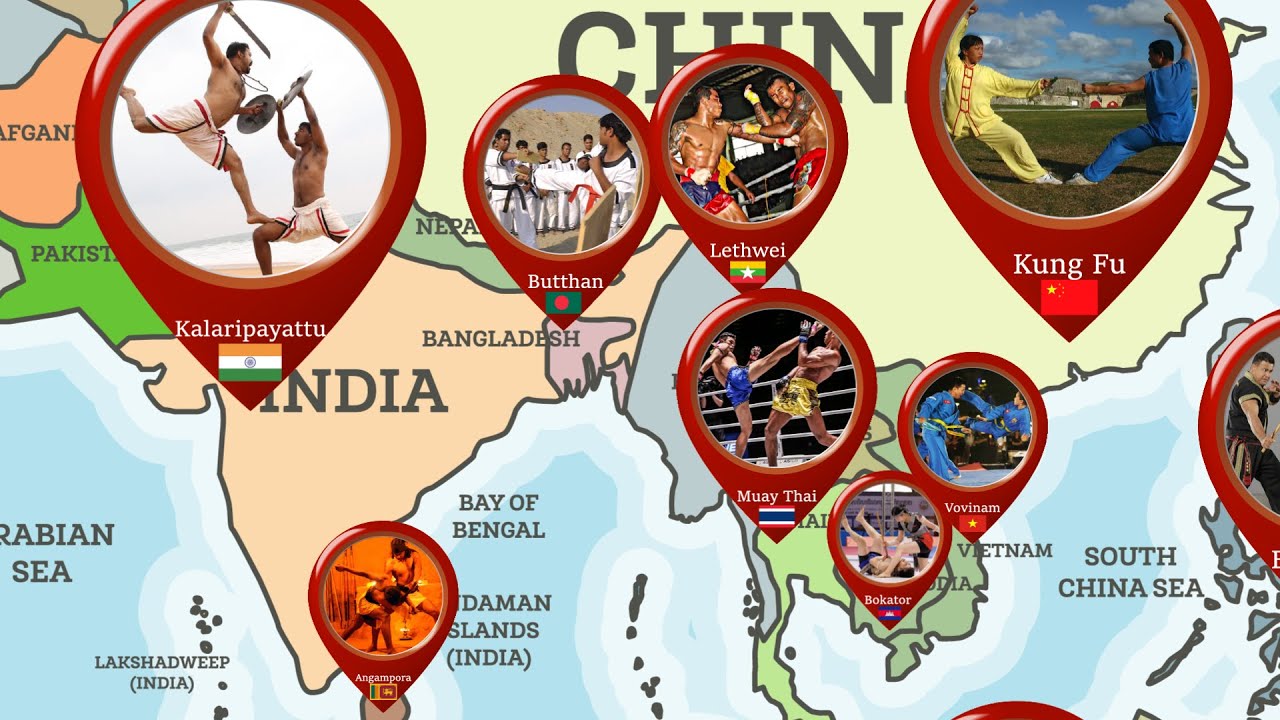 Martial Arts From Different Countries | Data Around The World