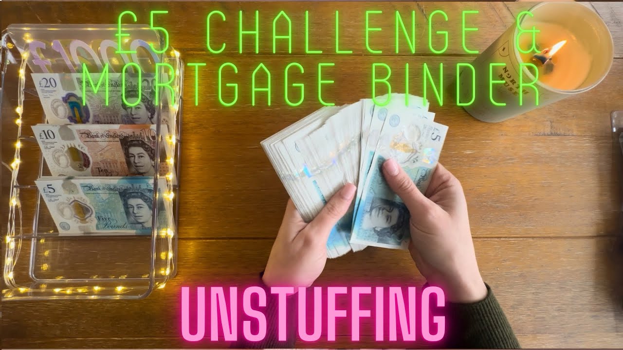 £5 CHALLENGE & MORTGAGE BINDER UNSTUFFING | HOW MUCH HAVE I SAVED? | UK CASH STUFFING