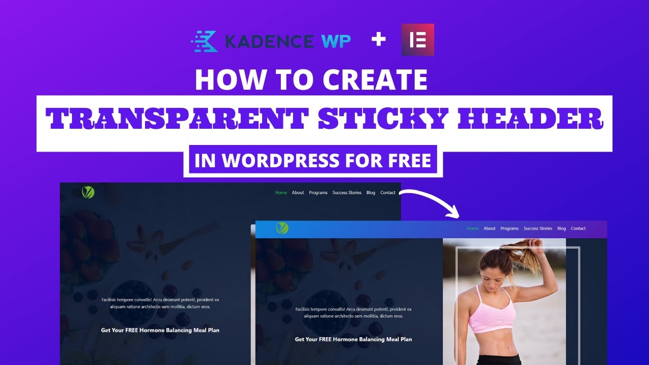 HOW TO CREATE A TRANSPARENT STICKY HEADER FOR FREE