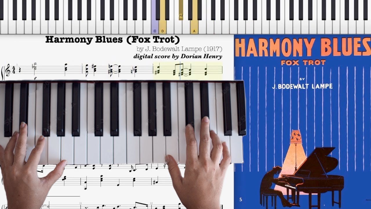 Harmony Blues by Bodewalt Lampe (1917, Ragtime piano)