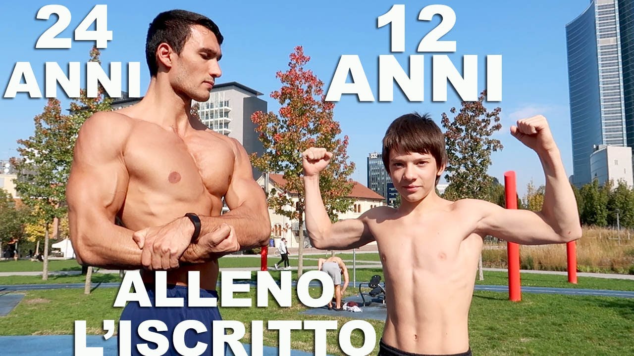 ALLENO UN MIO ISCRITTO GINNASTA DI 12 ANNI! GIOVANE MA FORTE! CIRCUITO PETTORALI E TRICIPITI A CASA!