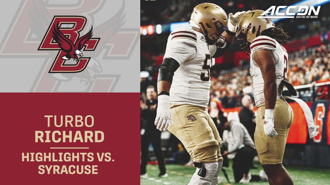 Boston College RB Turbo Richard Highlights vs. Syracuse