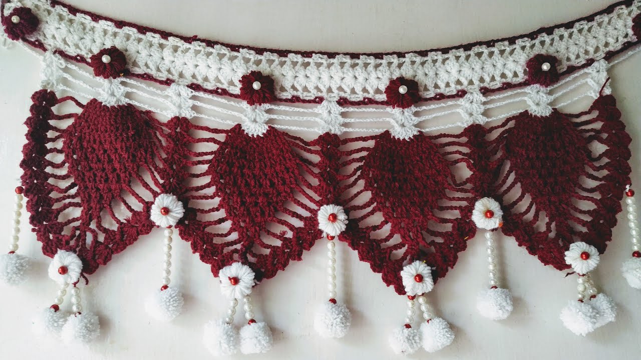 How to crochet pineapple toran design/easy and beautiful toran design