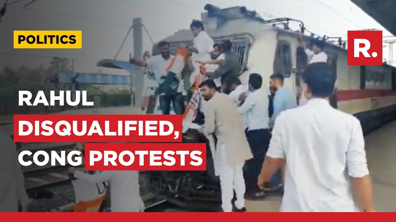 Madhya Pradesh: Congress Protests In Bhopal Against Rahul's LS Disqualification