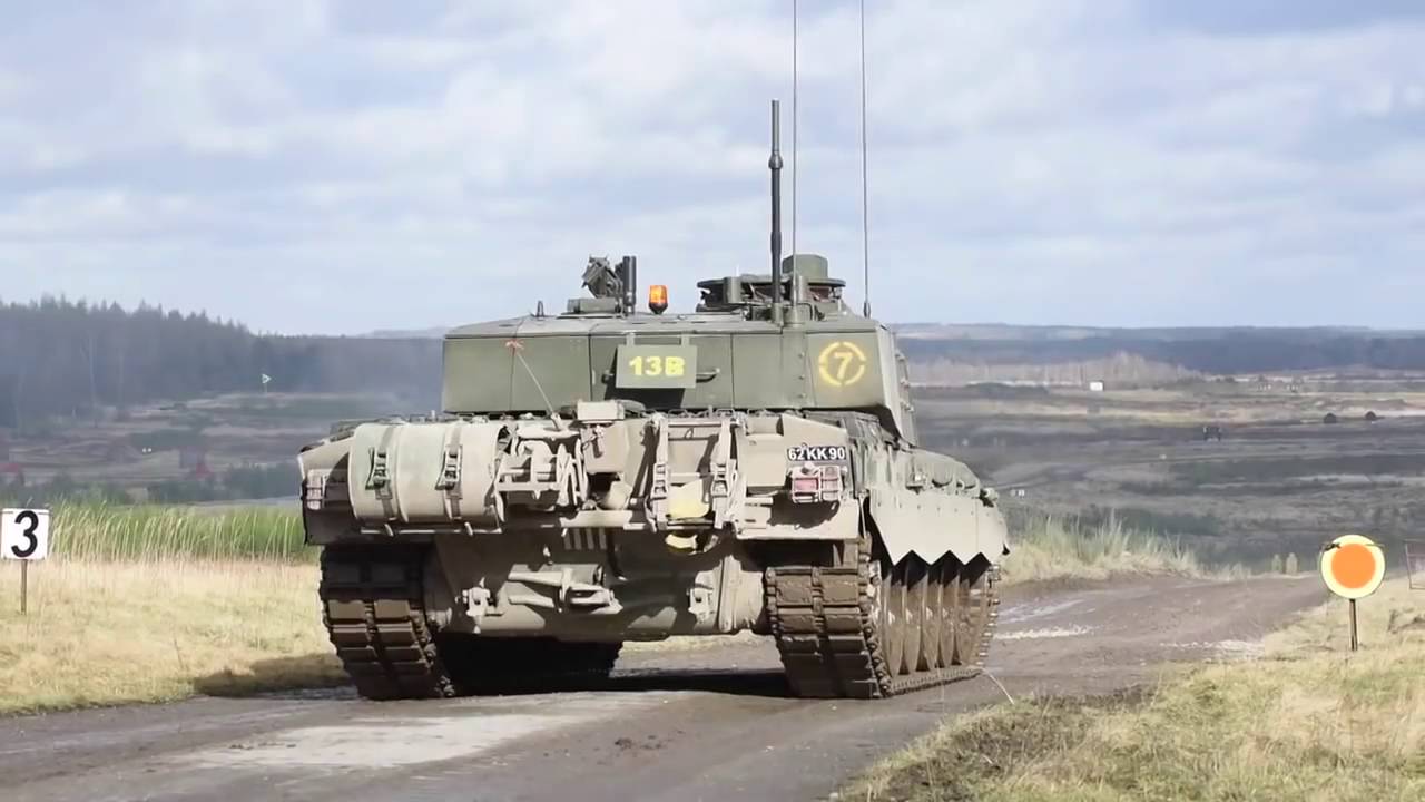 British Army Challenger 2 Tanks During Live Fire