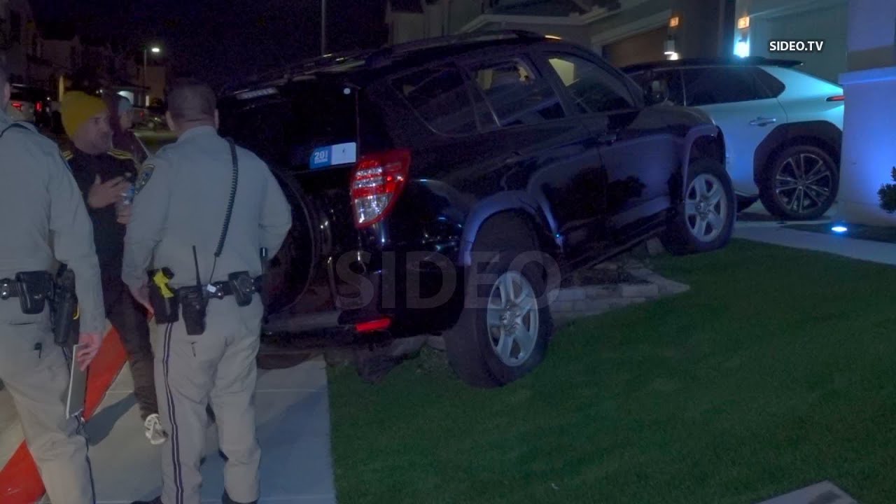 Driver Crashes Into House And Parked Car in Spring Valley