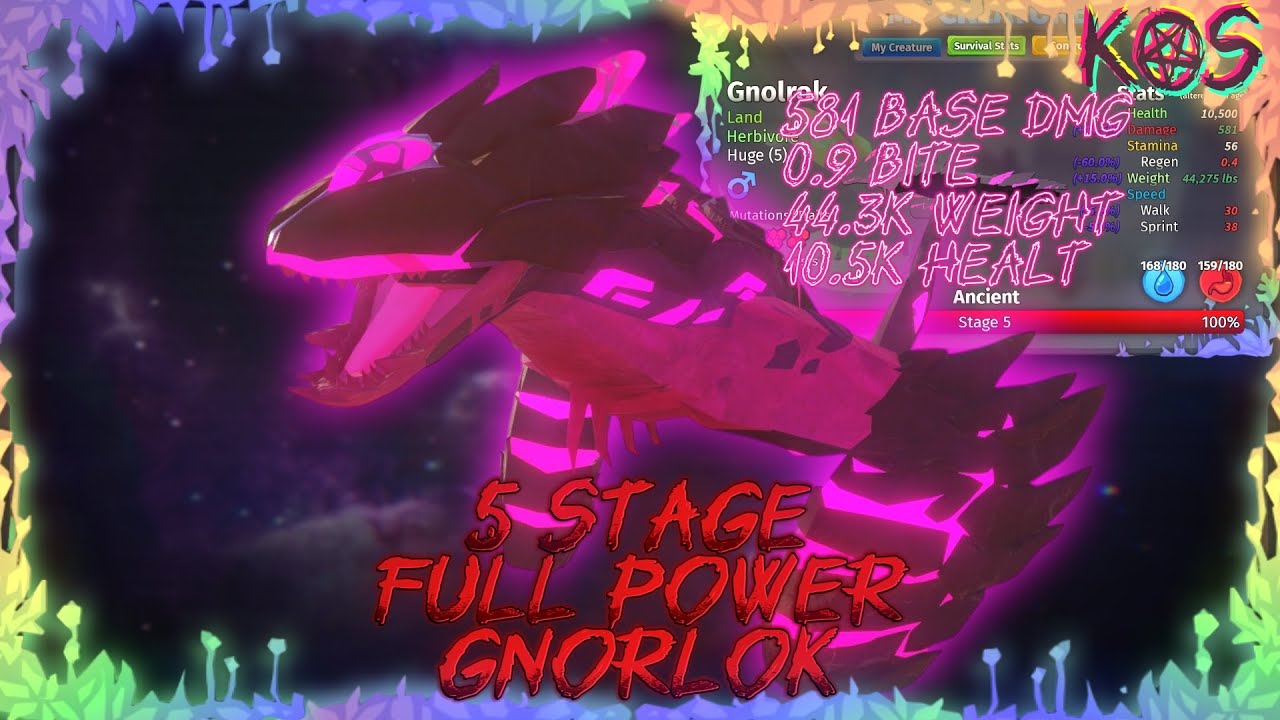 Gnorlok | 5 Stage | full power | Creatures of Sonaria