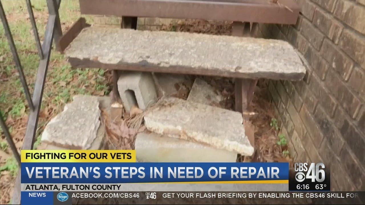 CBS46 helps veteran in need of staircase repair