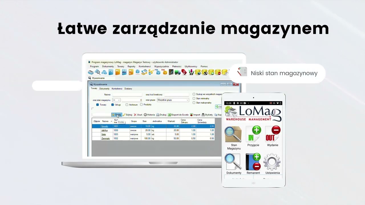 Prezentacja programu magazynowego LoMag dla Windows i Android #Shorts