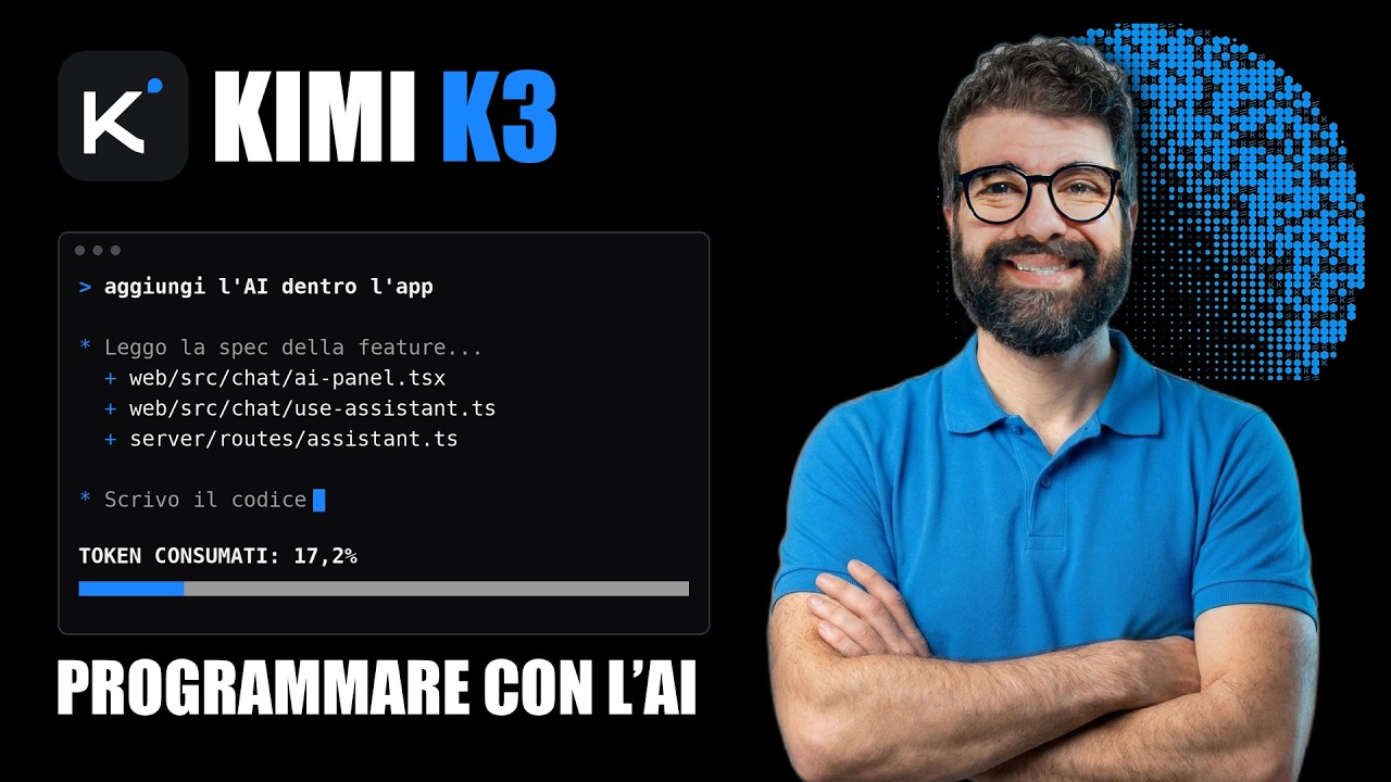 KIMI K3 ✨ TUTORIAL per fare VIBE CODING con AI
