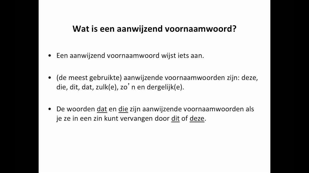 aanwijzend en vragend voornaamwoord