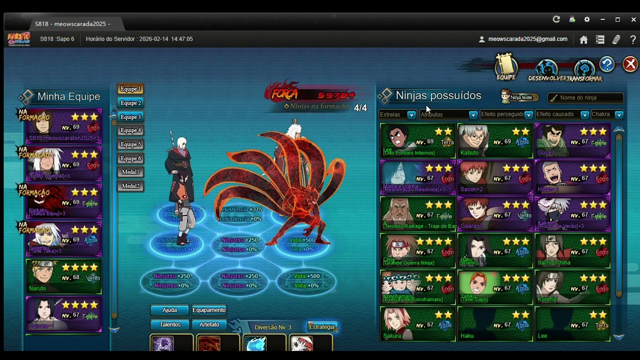 Naruto Online server sapo 6 EP:186 (GANHEI 10,148 DE FORÇA).