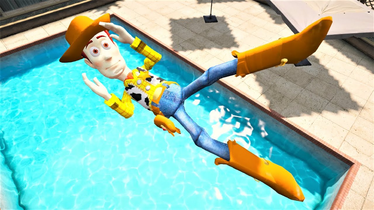 GTA 5 Water Ragdolls WOODY | Jumper/Falls vol.89 (Euphoria physics Funny Moments)