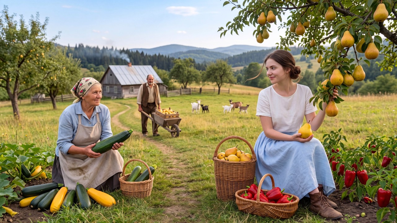 Peaceful Countryside Life | Harvesting Fruits and Vegetables, Outdoor Cooking & Simple Farm Living