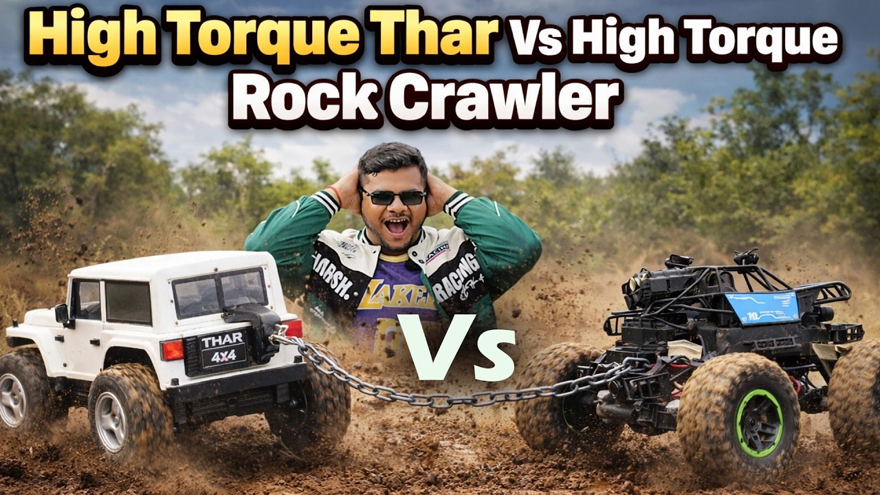 High Torque Thar Vs Monster Rock Crawler 🔥 | Who Wins Tug of War Battle ??