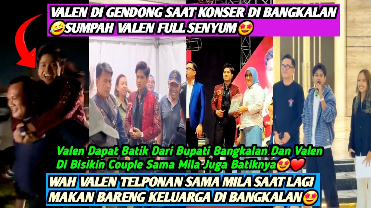 DETIK - DETIK VALEN DI GENDONG SAAT KONSER DI BANGKALAN‼️SUMPAH VALEN BIKIN PEONONTON BAPER MASSAL❤️
