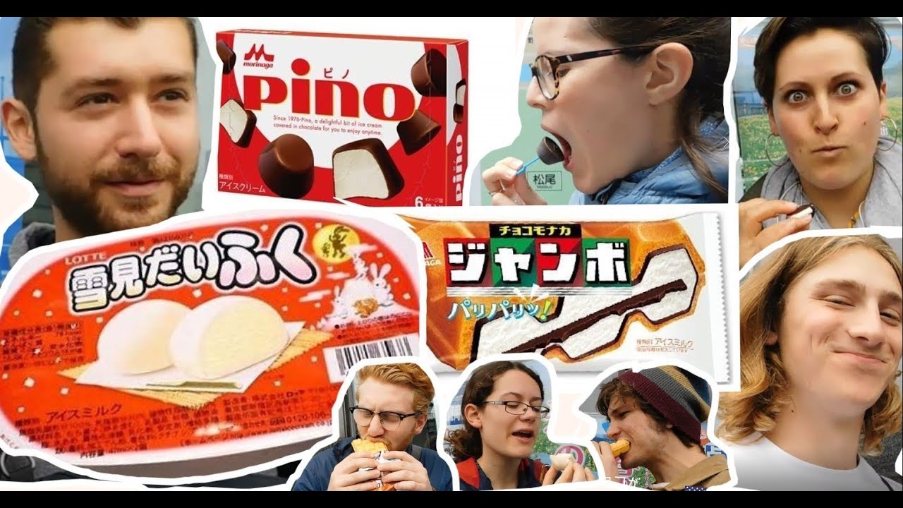 外国人が日本のアイスを実食Foreign people trying Japanese ice cream